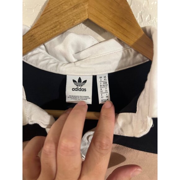 Adidas Y2K  Colorblock Cropped Collared Polo Top - Picture 6 of 8